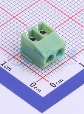 螺钉式接线端子XY350V-3.5-2P 插件,P=3.5mm 1x2P 直插 绿色