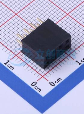 排母 PM254V-12-08-H85 插件,P=2.54mm 2x4P 方孔 电子元器件配单