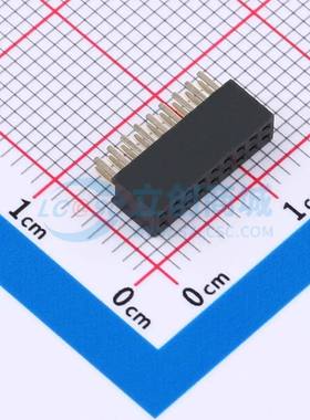 排母 B127M01-0B18P51-H43C24 插件,P=1.27mm 2x9P 方孔 电子元器