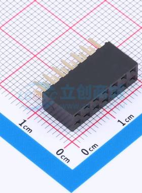 排母 F185-1207A0ASUC2 插件,P=2.54mm 2x7P 电子元器件配单