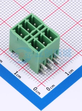 插拔式接线端子DB2ERHB-3.5-2*3P-GN 弯插3.5mm 2x3P 板端/插座-