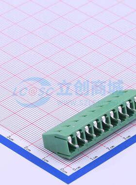 螺钉式接线端子DB128V-5.0-9P-GN-S 插件,P=5mm 1x9P 直插 绿色