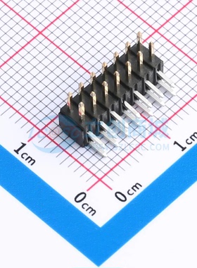 排针 X4621WR-2x07B-C40D28 插件,P=2mm 2x7P 方针 原装正品