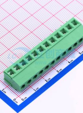 螺钉式接线端子DB128L-5.0-12P-GN-S 插件,P=5mm 1x12P 直插 绿色