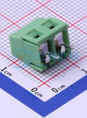 螺钉式接线端子XY127V-5.0-2P 插件,P=5mm 1x2P 直插 绿色
