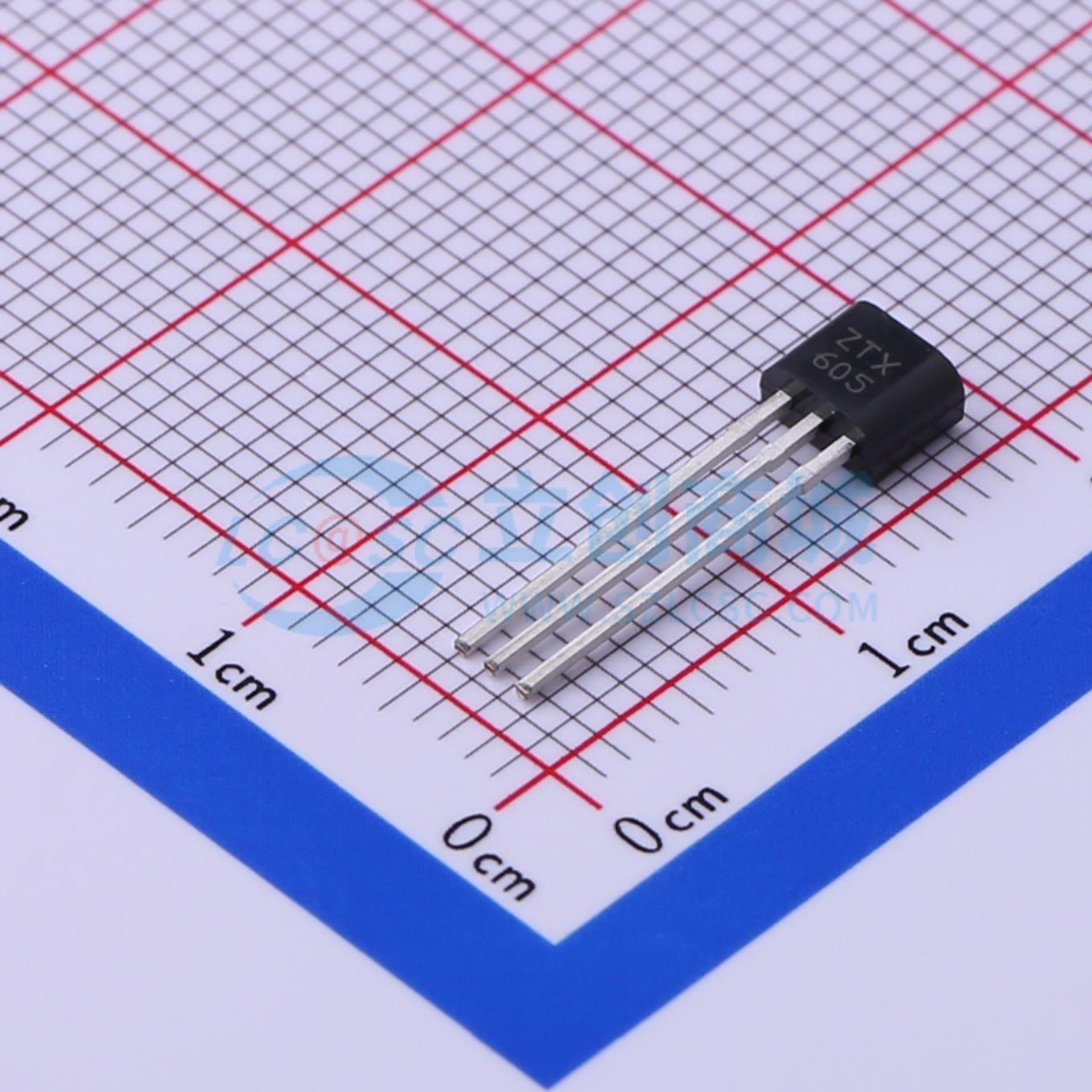 达林顿管 ZTX605 TO-92-3 NPN 120V DIODES(美台) 电子元器件配单