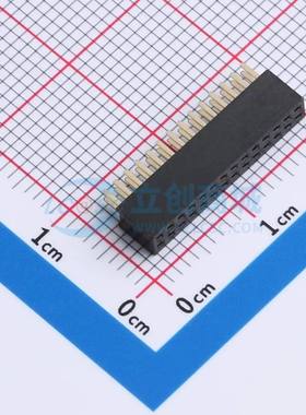 排母 B127M01-0B28P51-H43C24 插件,P=1.27mm 2x14P 方孔 电子元