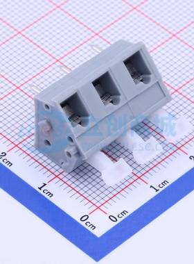 弹簧式接线端子KF243-7.5-3P 插件,P=7.5mm 1x3P 灰色