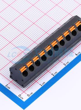 弹簧式接线端子DB252-5.0-10P-BK 插件,P=5mm 1x10P 黑色