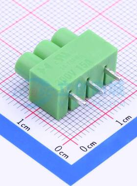 螺钉式接线端子PA003-3P 插件,P=5mm 1x3P 直插 绿色