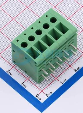 螺钉式接线端子DB105R-5.0-5P-GN-S 弯插,P=5mm 1x5P绿色