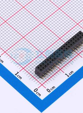 排母 B127M05-0B38P51-H43C48 SMD,P=1.27mm 2x19P 方孔 电子元器