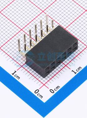 排母 HB-FH5-25426PB2GOB 弯插,P=2.54mm 2x6P 方孔 电子元器件配