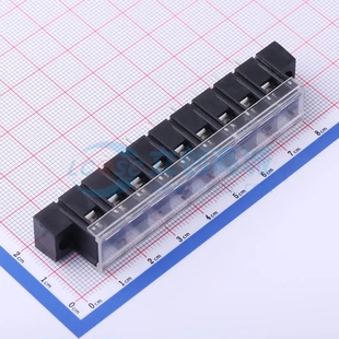 7.62 插件7.62mm 带盖板 直针 栅栏式 1x9P 接线端子KF28SM