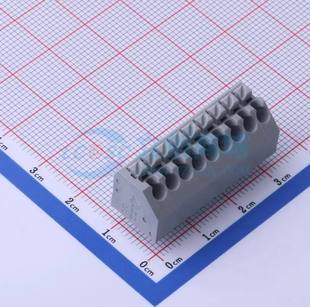插件 209 P=3.5mm 交错脚 灰色 弹簧式 1x9P 接线端子250
