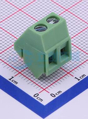 螺钉式接线端子XY103-5.0-2P 插件,P=5mm 1x2P 直插 绿色