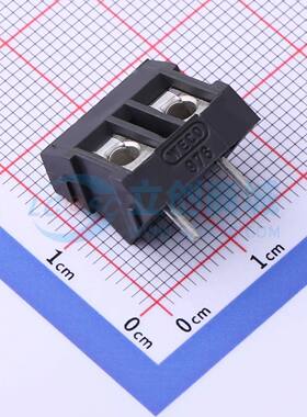 螺钉式接线端子976-T-DS/02 插件,P=7.5mm 1x2P 直插 灰色