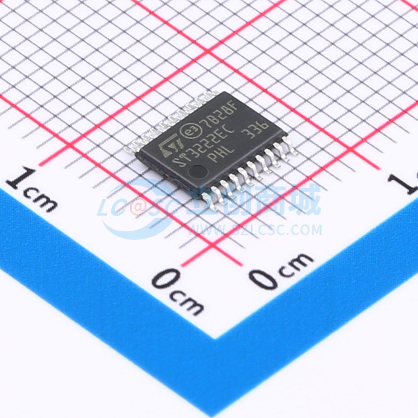 RS232芯片 ST3222ECTR TSSOP-20 原装正品 电子元器件配单