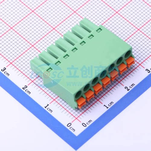 插拔式接线端子DB2EKN-3.81-7P-GN P=3.81mm 1x7P 公插头