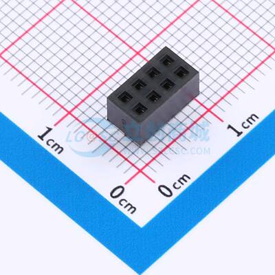 排母 CSFA201-0402A001R1AC 插件,P=2mm 2x4P 方孔 电子元器件配