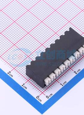 弹簧式接线端子JL212R-SMT-35009BP1 SMD,P=3.5mm 1x9P 卧贴 黑色