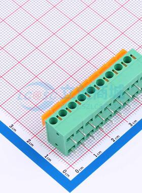弹簧式接线端子MX142R-5.08-09P-GN01-Cu-A 弯插,P=5.08mm 1x9P绿