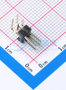 排针 GPHB201-0202A001R1BA 弯插,P=2.54mm 2x2P 方针 原装正品