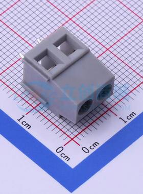 螺钉式接线端子DB128L-5.0-2P-GY-S 插件,P=5mm 1x2P 直插 灰色