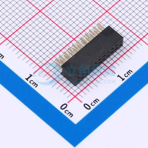 排母 B127M01-0B22P51-H43C24 插件,P=1.27mm 2x11P 方孔 电子元