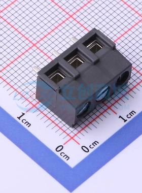 螺钉式接线端子141-A-111/03 插件,P=5.08mm 1x3P 弯插 灰色