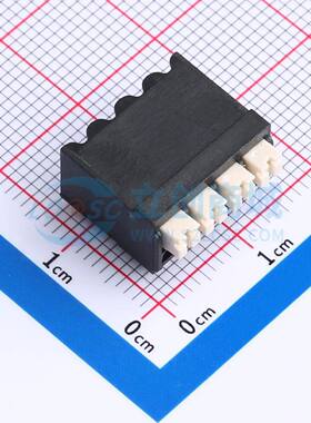弹簧式接线端子JL212R-SMT-35004BP1 SMD,P=3.5mm 1x4P 卧贴 黑色