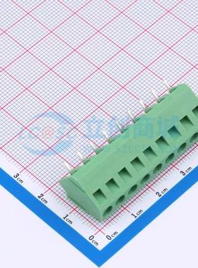 螺钉式接线端子DB103-5.0-9P-GN-S 插件,P=5mm 1x9P 绿色