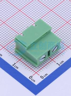 螺钉式接线端子XY128V-B-7.5-2P 插件,P=7.5mm 1x2P 直插 绿色