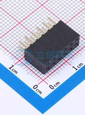 排母 F185-1206A0ASUC3 插件,P=2.54mm 2x6P 电子元器件配单