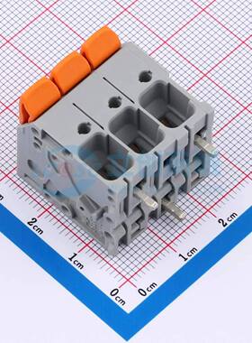 弹簧式接线端子2606-1103/010-000 插件,P=7.5mm 直插 灰色