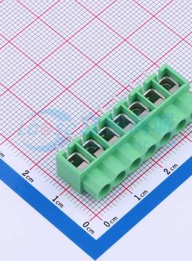 螺钉式接线端子DB166-5.0-7P-GN-P 插件,P=5mm 1x7P 直插 绿色