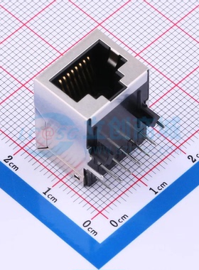 以太网连接器(RJ45 RJ11) X01AQ066GWAD弯插 RJ45插座 有屏蔽