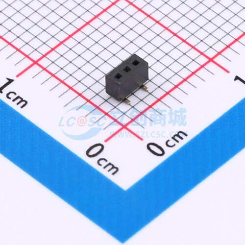 排母 B100UL-WD03P SMD,P=1mm(交错脚) 1x3P 方孔 电子元器件配单