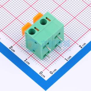 02P GN01 P=7.62mm 接线端子MX142R 1x2P绿 弯插 7.62 弹簧式