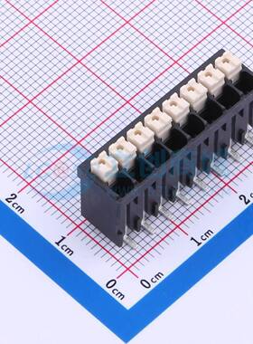 弹簧式接线端子JL212V-SMT-35008BP1 SMD,P=3.5mm 1x8P 立贴 黑色