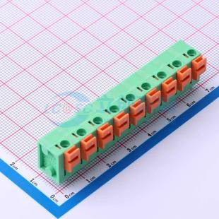 插件 弹簧式 1x9P 7.62 P=7.62mm 绿色 接线端子DB142V