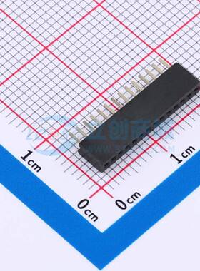 排母 B127N01-0B14P51-H43C24 插件,P=1.27mm 1x14P 方孔 电子元