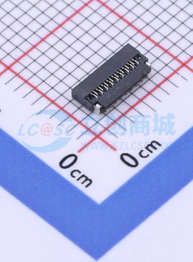 FFC/FPC连接器HC-FPC-03-10-17RLTAG SMD,P=0.3mm,卧贴 17P 翻盖