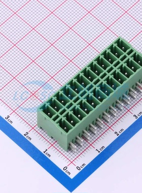 插拔式接线端子DB2ERHB-3.5-2*12P-GN 弯插3.5mm 2x12P 板端/插座