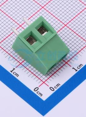 螺钉式接线端子1715022 插件,P=5mm 1x2P 直插 绿色