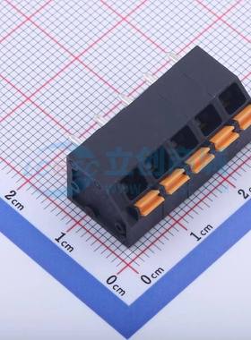 弹簧式接线端子KFM736L-5.0-5P 插件,P=5mm 1x5P 黑色