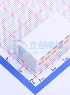 弹簧式接线端子KF239-5.08-6P 插件,P=5.08mm 1x6P 白色