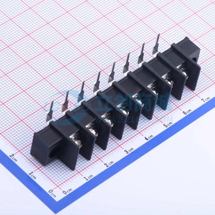 弯插7.62mm 栅栏式 7.62 1x8P弯针 接线端子KF25RM