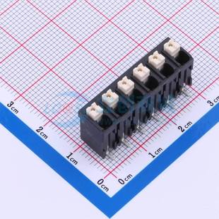 50006BP1 SMD P=5mm 弹簧式 立贴 SMT 1x6P 黑色 接线端子JL212V