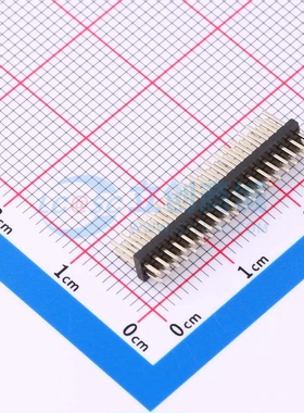 排针 PZ1.27-UP1S-19A 插件,P=1.27mm 2x19P 方针 原装正品